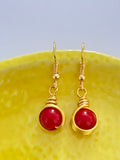 Red Bauble Earrings
