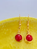 Red Bauble Earrings