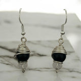 Black Twist Earrings