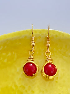 Red Bauble Earrings