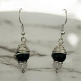 Black Twist Earrings